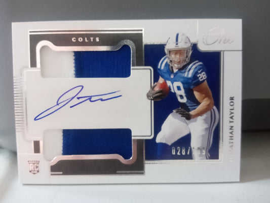 2020 Panini One * Jonathan Taylor * #028/199 Dual RPA #46