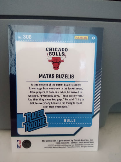 2024-25 Donruss Optic * Matas Buzelis * Rated Rookie Auto #306