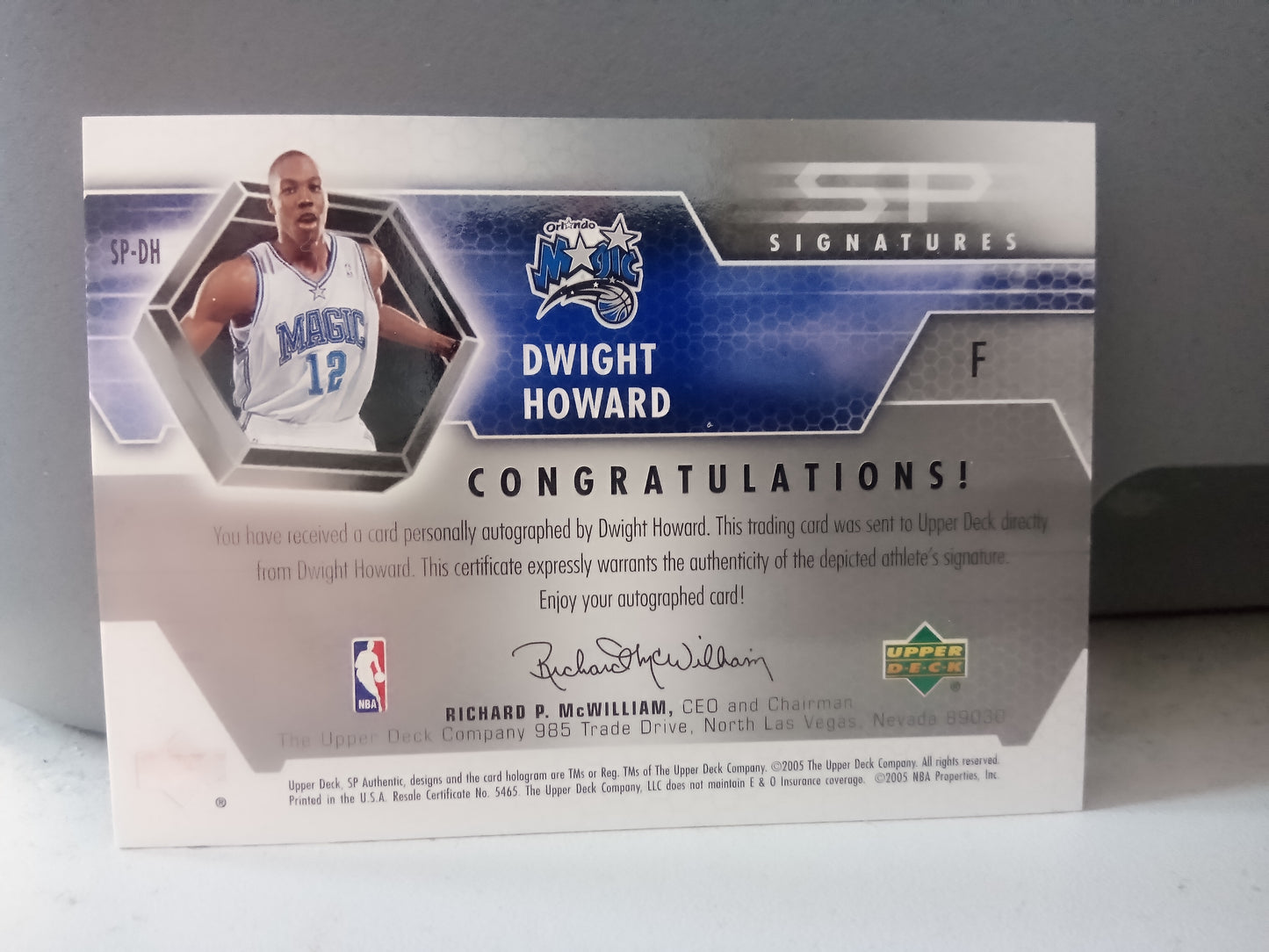 2004 SP Authentic * Dwight Howard * Rookie Signatures #SP-DH