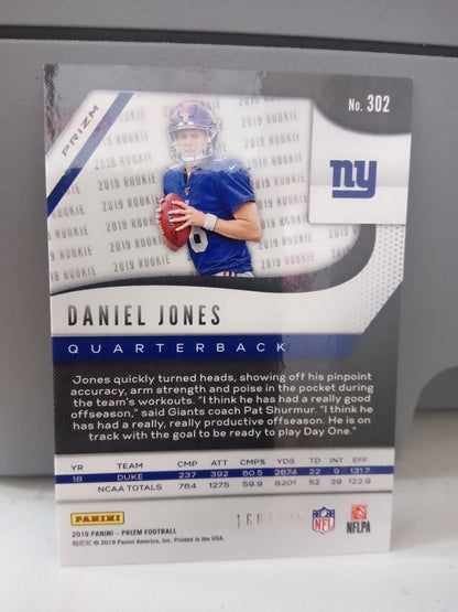 2019 Panini Prizm * Daniel Jones * #160/175 Hyper Prizm RC #302
