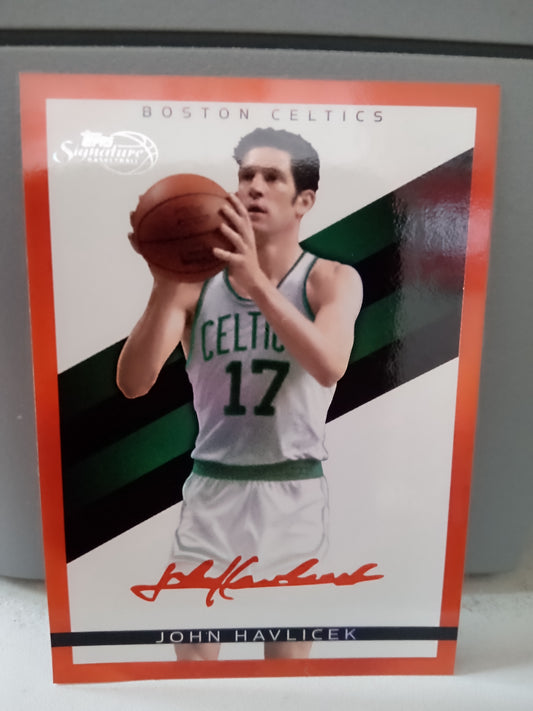 2008-09 Topps Signature * John Havlicek * #866/869 Red Foil #TS-JHA