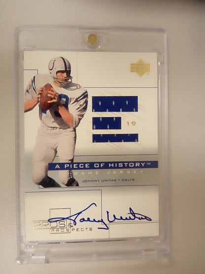 2001 Upper Deck * Johnny Unitas * Game Jersey Auto #JU-AJ
