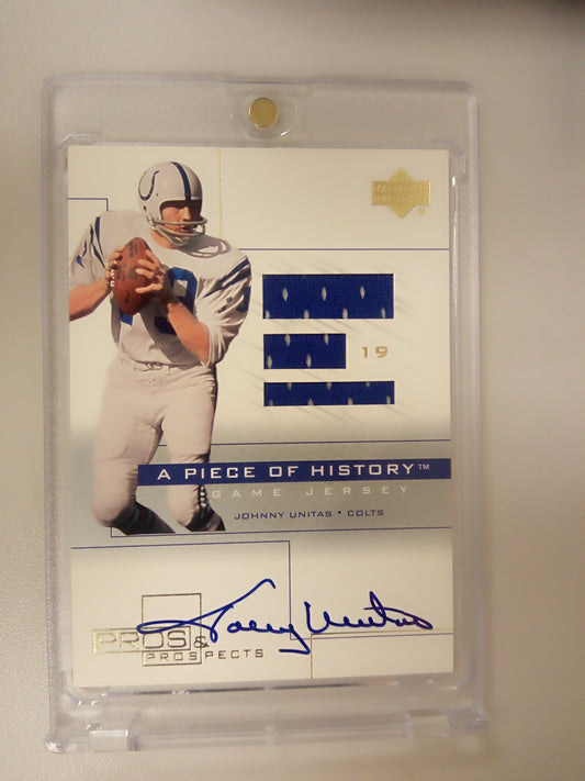 2001 Upper Deck * Johnny Unitas * Game Jersey Auto #JU-AJ