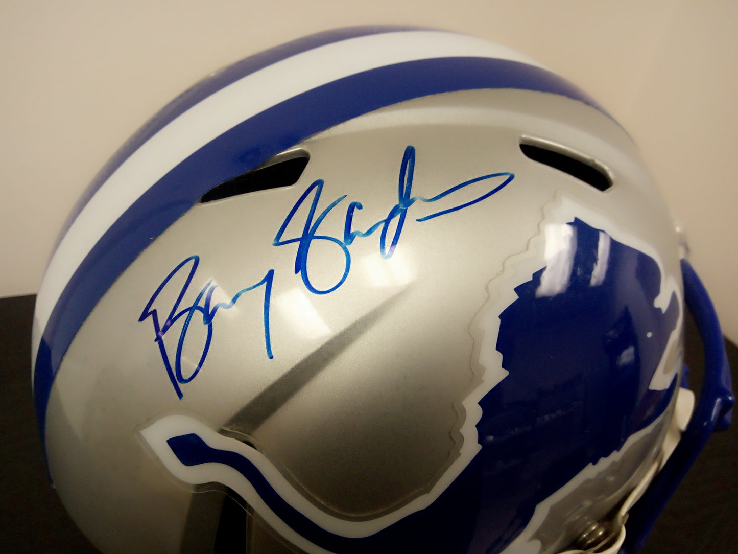 Barry Sanders Signed Full Size Detroit Lions Helmet
