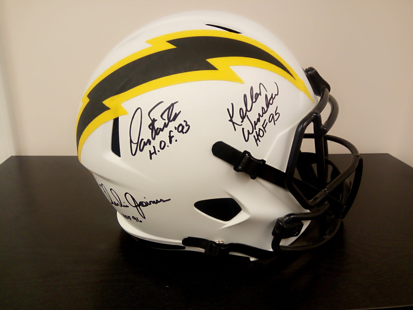 Fouts / Winslow / Joiner Signed Chargers Full Size Helmet