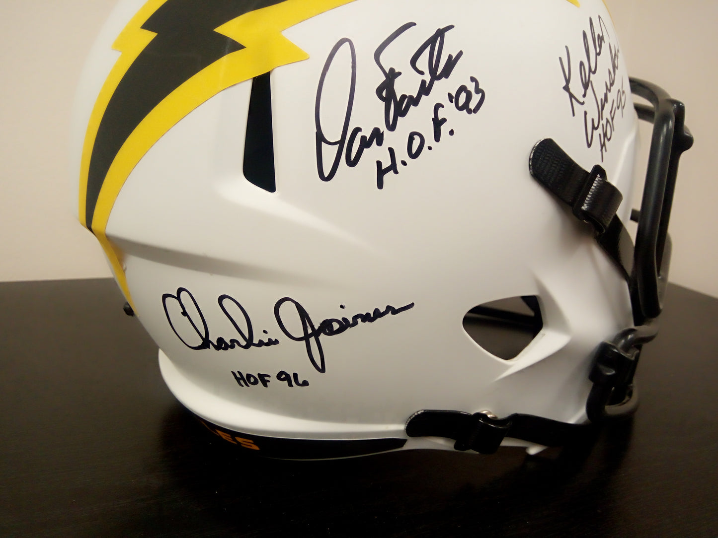 Fouts / Winslow / Joiner Signed Chargers Full Size Helmet