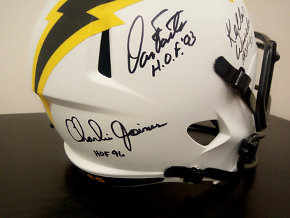 Fouts / Winslow / Joiner Signed Chargers Full Size Helmet