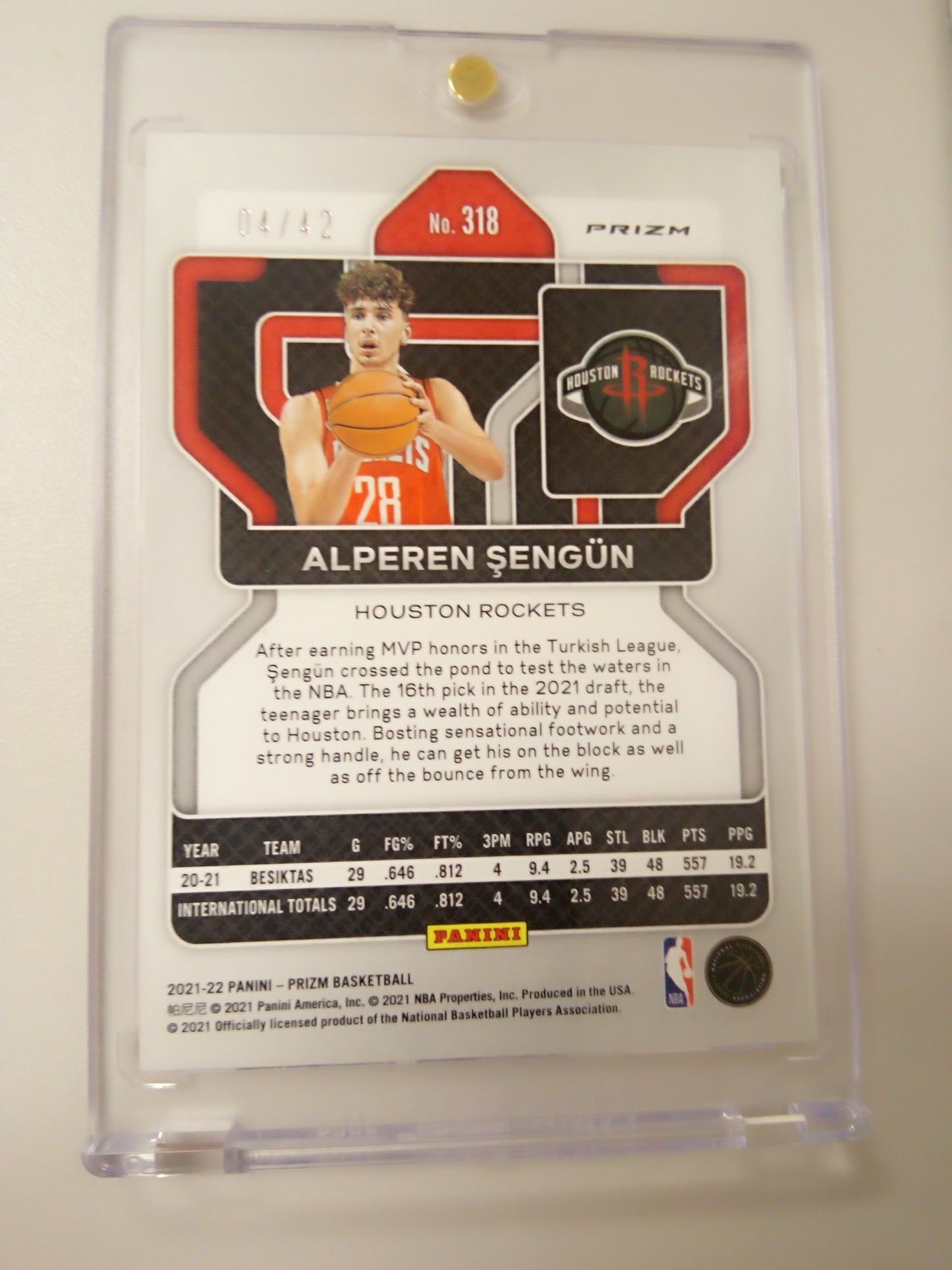 2021-22 Panini Prizm * Alperen Sengun * #04/42 Pink Pulsar RC #318