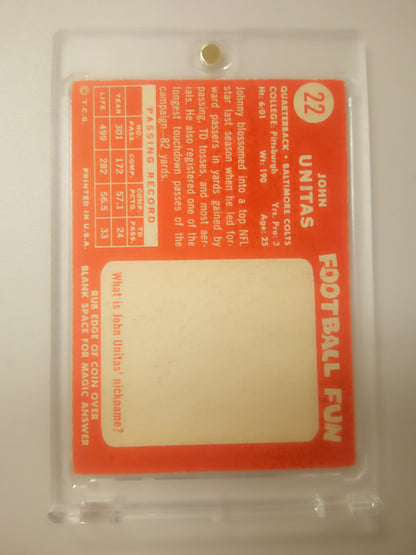 1958 Topps * John Unitas * #22