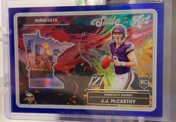 2024 Panini Zenith * JJ McCarthy * #24/25 State of the Art Blue RC #24