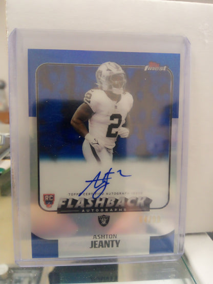 2025 Topps Finest * Ashton Jeanty * #64/99 Flashback RC Auto #FBA-AJ