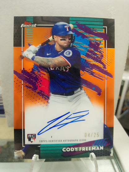 2026 Topps Finest * Cody Freeman * #04/25 RC Auto Orange #FA-CFR