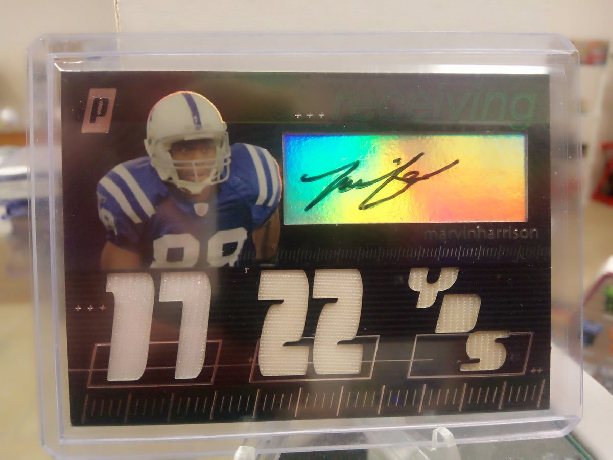 2007 Topps Paradigm * Marvin Harrison * #65/99 Triple Relic Auto #TPCHRE-MH