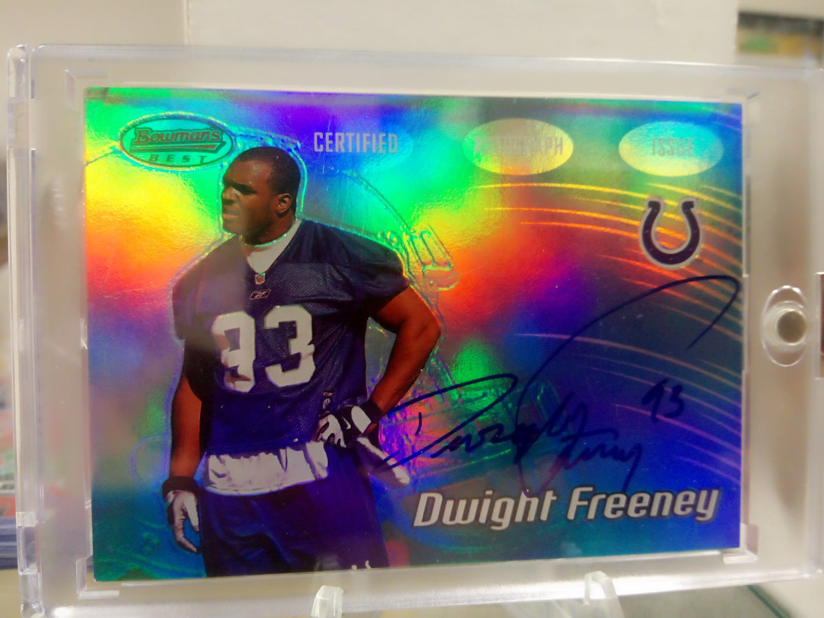 2002 Bowmans Best * Dwight Freeney * Rookie Refractor Auto #132