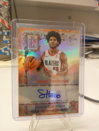 2025-26 Topps Signature Class * Scoot Henderson * #13/50 Manuscripts Auto #556