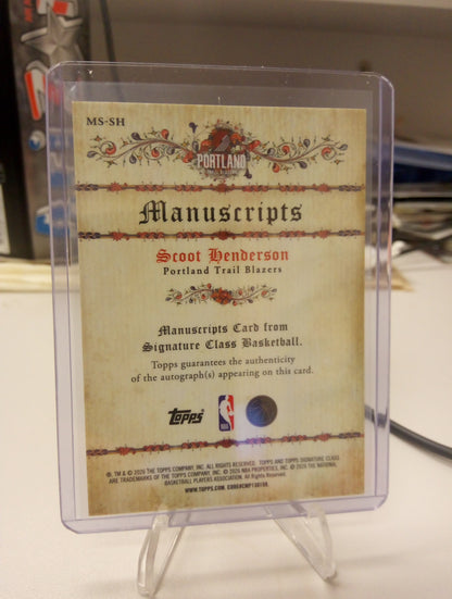 2025-26 Topps Signature Class * Scoot Henderson * #13/50 Manuscripts Auto #556