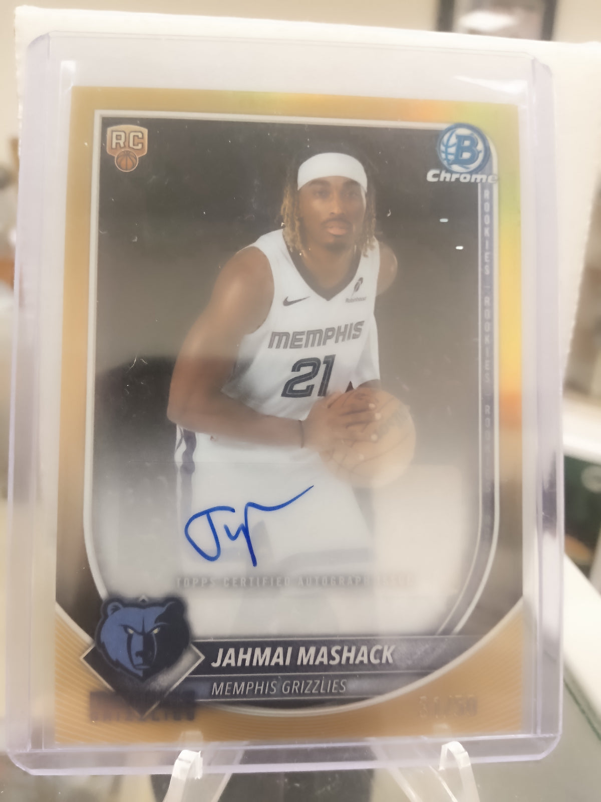 2025-26 Bowman Chrome * Jahmai Mashack * #31/50 Gold RC Auto #BCA-JM