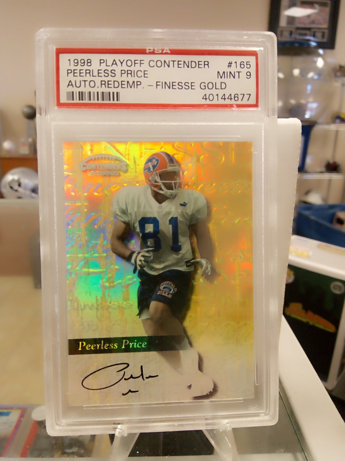 1999 Playoff Contenders * Peerless Price * Finesse Gold Rookie Auto #165 * PSA