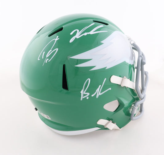 Darius Slay / Brandon Graham / Jalen Carter Signed Eagles Full-Size Speed Helmet * Beckett