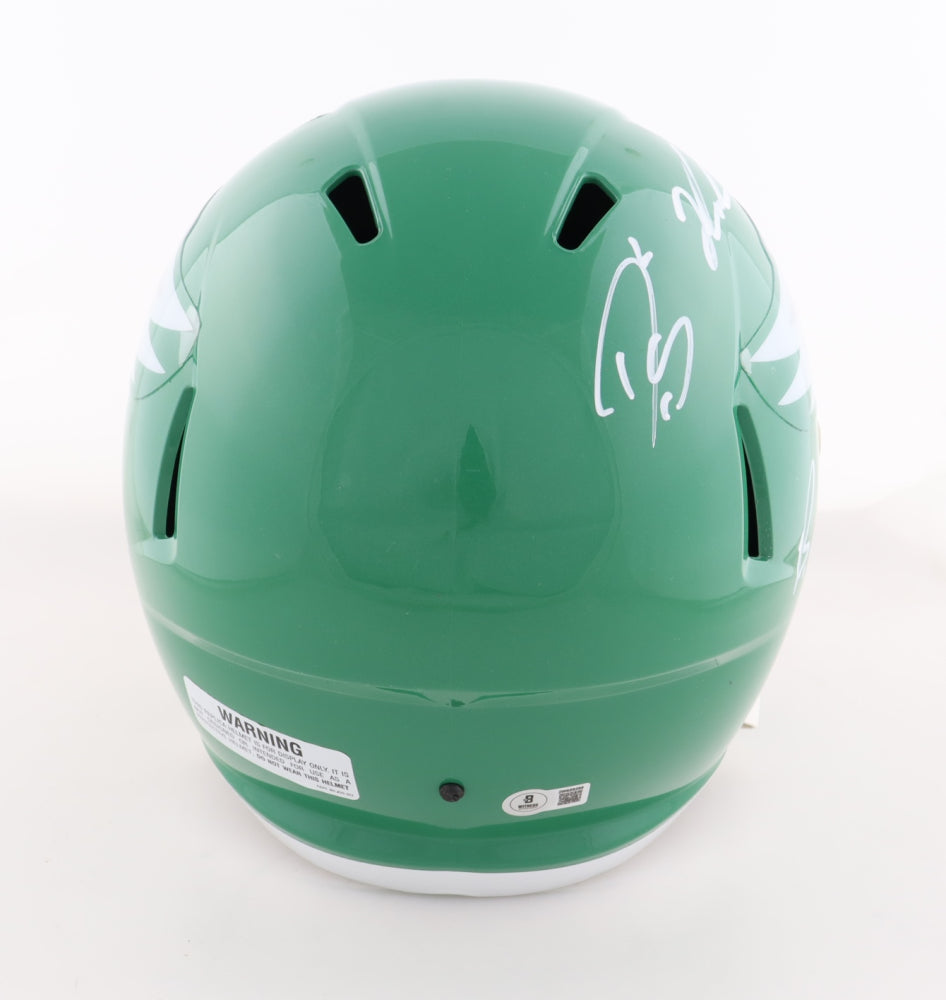 Darius Slay / Brandon Graham / Jalen Carter Signed Eagles Full-Size Speed Helmet * Beckett