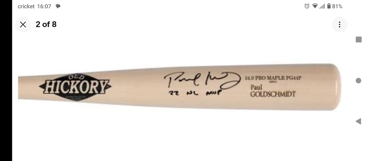 Paul Goldschmidt Signed Baseball Bat * MLB/Fanatics