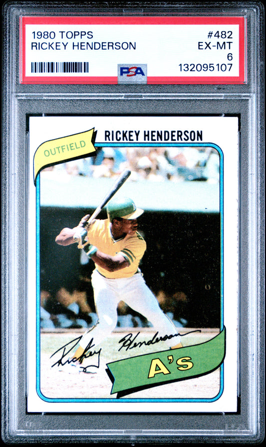 1980 Topps * Rickey Henderson * Rookie #482 * PSA