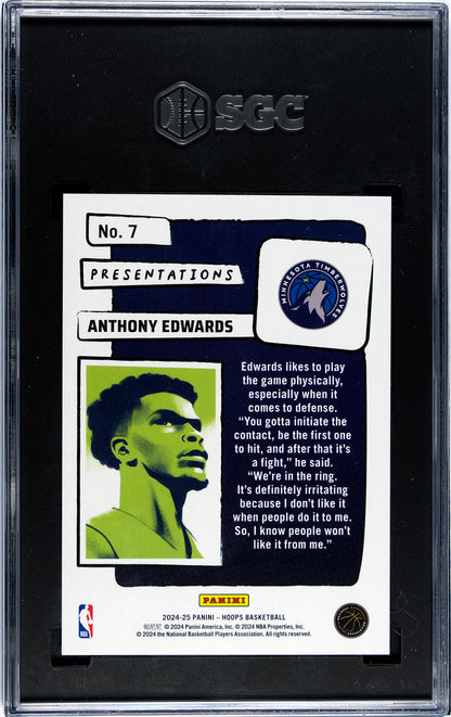 2024-25 NBA Hoops * Anthony Edwards * Presentations #7 * SGC 10