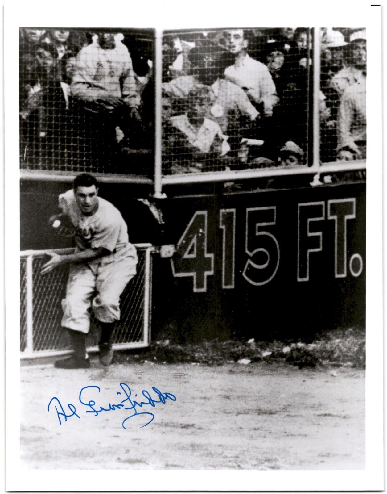 Brooklyn Dodgers WS Catch 1947 * Al Gionfriddo Signed Framed 8X10 Photo