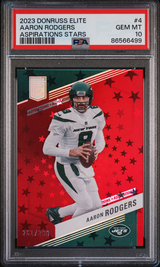 2023 Panini Donruss Elite * Aaron Rodgers * #261/299 Aspirations Stars #4 * PSA 10