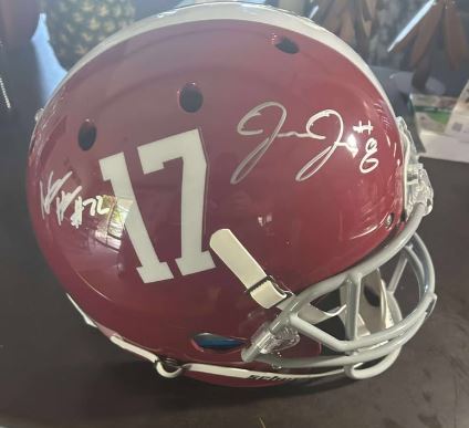Josh Jacobs / Najee Harris Signed Alabama Crimson Tide Full Size Helmet * Fanatics