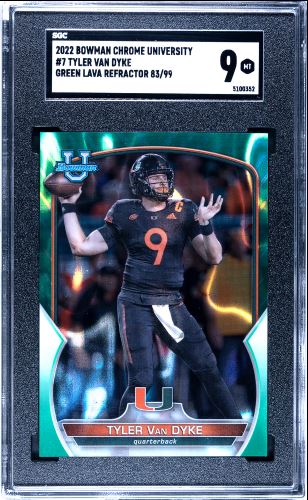 2022 Bowman Chrome U * Tyler Van Dyke * #83/99 Green Lava #7