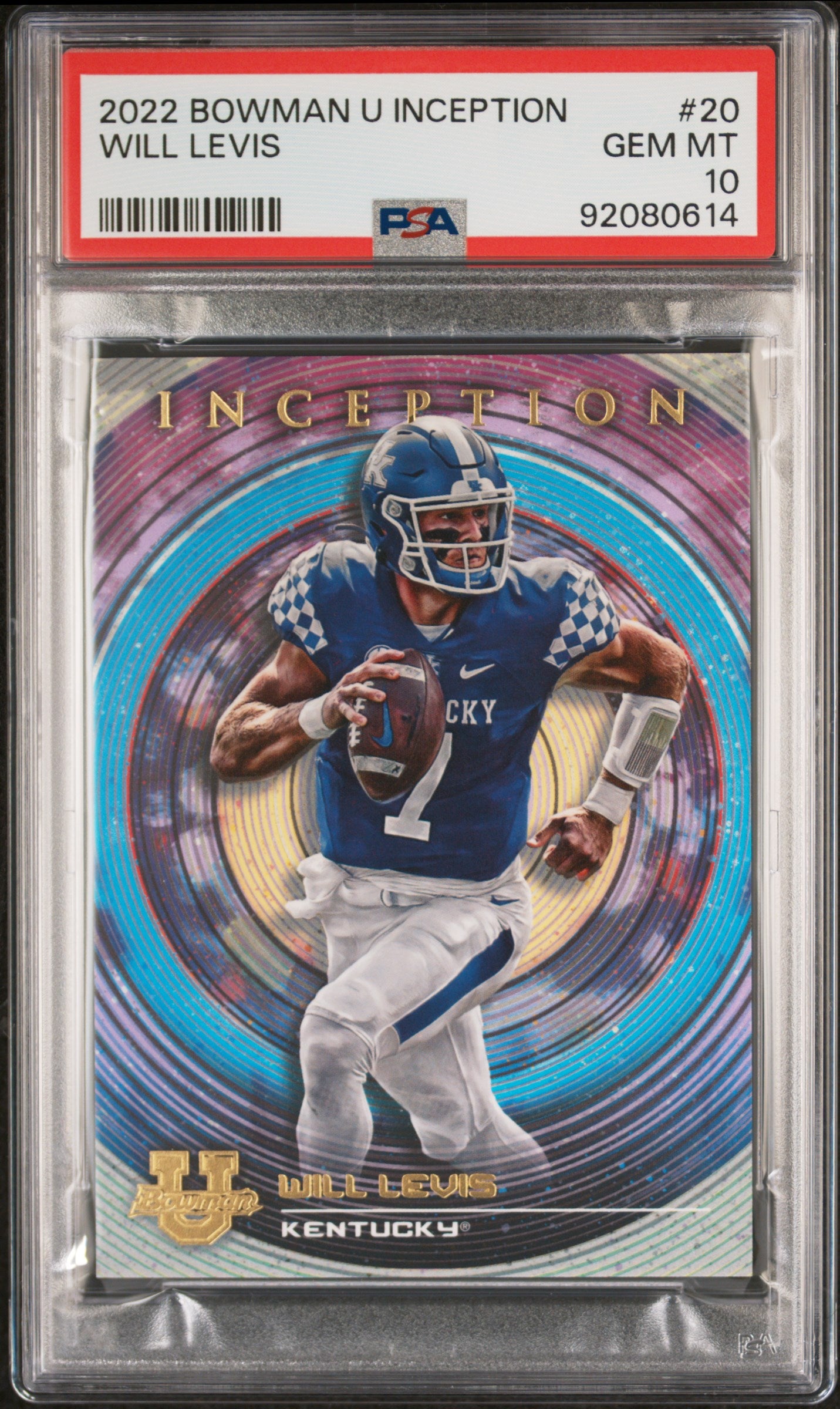 2022 Bowman U Inception * Will Levis * #20 * PSA 10