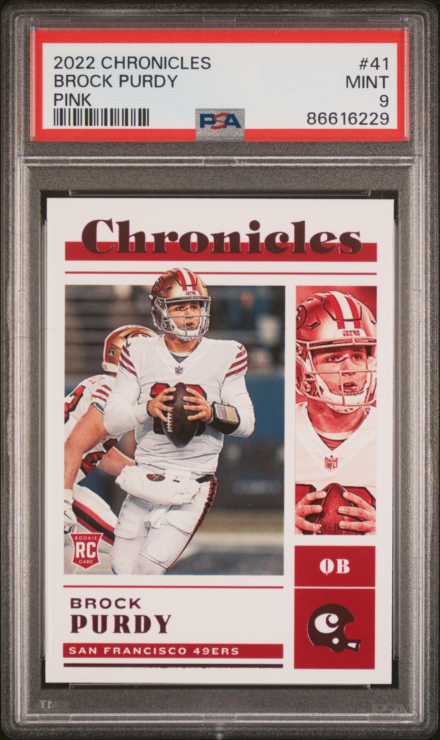 2022 Panini Chronicles * Brock Purdy * RC Pink #41 * PSA 9