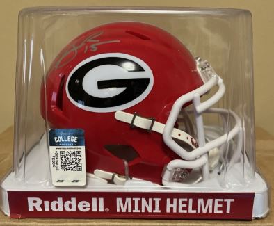 Carson Beck Signed Georgia Mini Helmet * Beckett