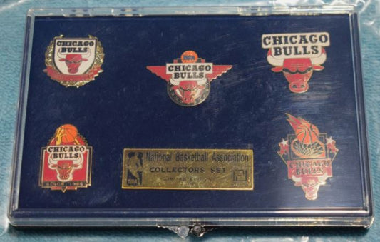 NBA Chicago Bulls Pin Back Collectors Set of 5 Limited Edition Of 2500