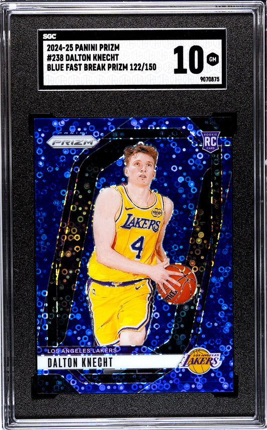2024-25 Panini Prizm * Dalton Knecht * #122/150 Blue Fast Break RC #238 * SGC