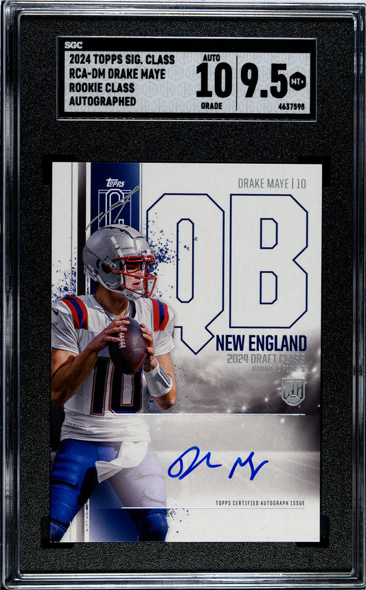 2024 Topps SC * Drake Maye * RC Variation Auto #RCA-DM * SGC
