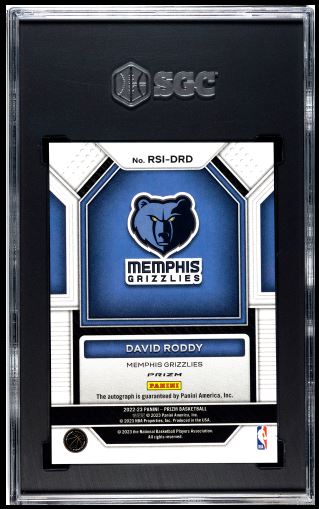 2022-23 Panini Prizm * David Roddy * Rookie Signatures Silver #RSI-DRD * SGC 9.5/10