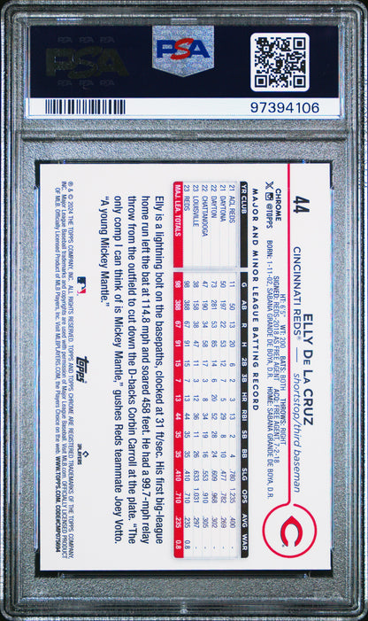 2024 Topps Chrome * Elly De La Cruz * RC #44 * PSA 10