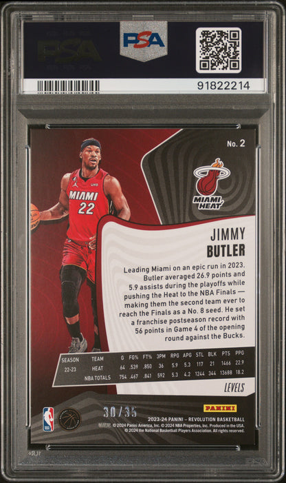 2023-24 Panini Revolution * Jimmy Butler * #30/35 Levels #2 * PSA 8.5