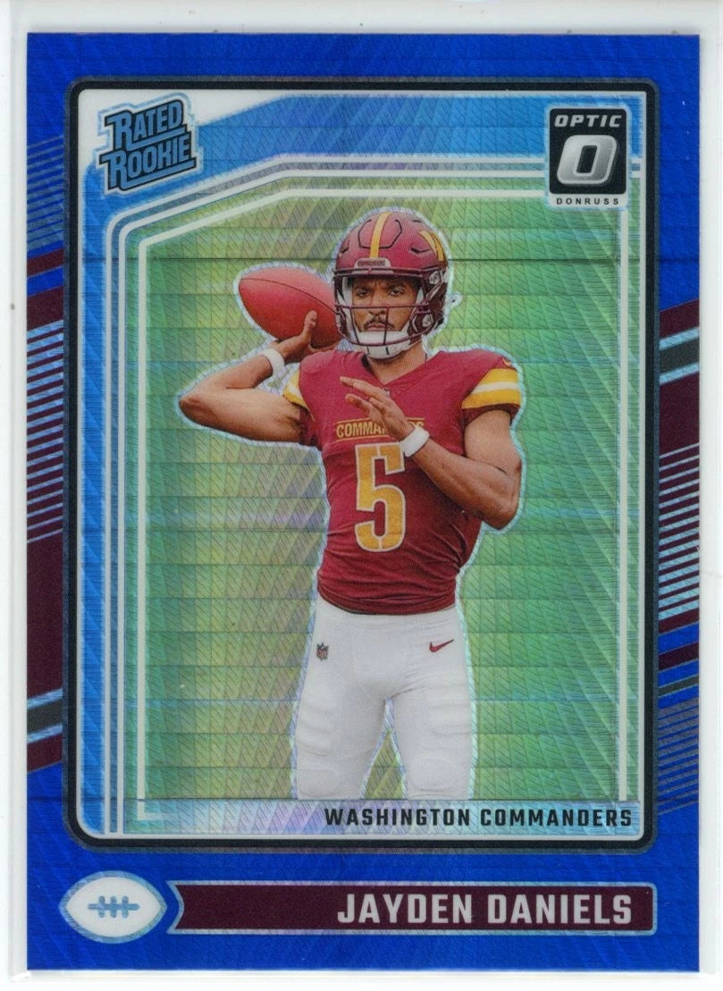 2024 Donruss Optic * Jayden Daniels * Blue Hyper RC #248