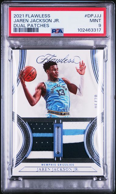 2021-22 Panini Flawless * Jaren Jackson Jr * #06/20 Dual Patch #DP-JJJ * PSA