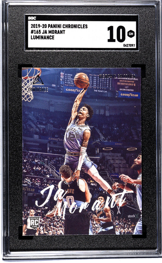 2019-20 Panini Chronicles Luminance * Ja Morant * RC #165 * SGC 10