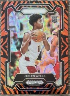 2024 Panini Prizm Draft Picks * Jaylen Wells * Tiger Stripe RC SSP #31