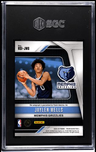 2024-25 Panini Prizm * Jaylen Wells * RC Auto #RSI-JWG * SGC