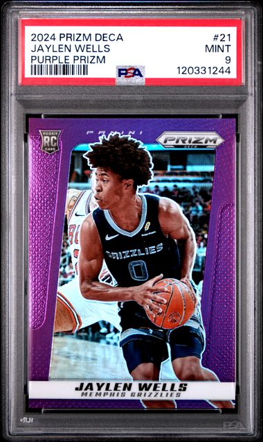 2024-25 Prizm Deca * Jaylen Wells * #38/99 RC Purple Prizm #21 PSA