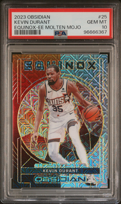 2023-24 Panini Obsidian * Kevin Durant * #01/10 Molten Mojo Equinox #25 * PSA 10