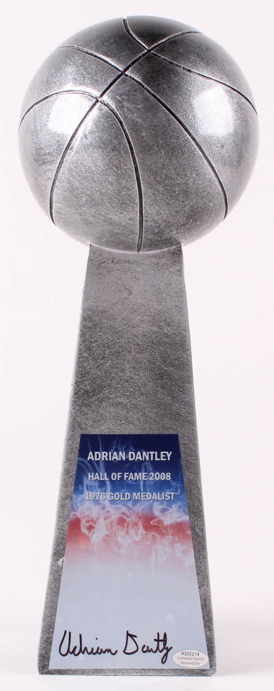 Adrian Dantley Signed Hall of Fame 14” Championship Basketball Trophy - $20 OFF