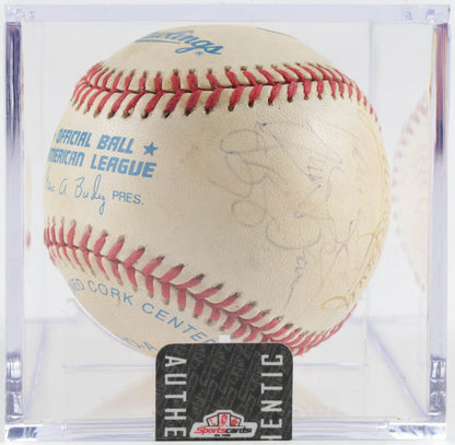 2000 Indians OAL Baseball Signed By (12) With Charlie Manuel, Sandy Alomar, Omar Vizquel