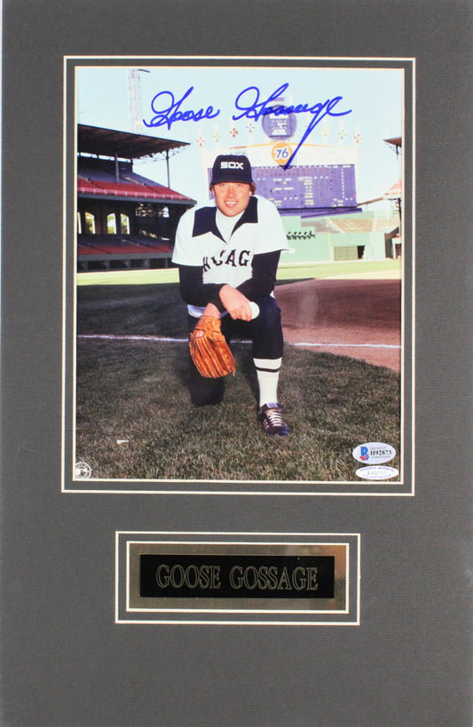 Goose Gossage Signed 11x17 Custom Matted Framed Photo